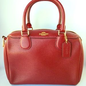 Burgundy/Cherry Coach Crossbody Bag